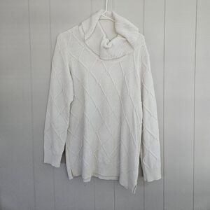 Calvin Klein Cream Cowl Neck Sweater
